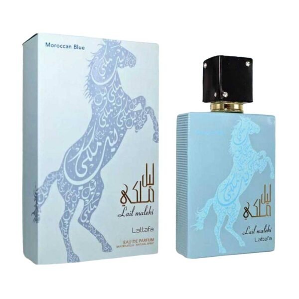 Lail Maleki Moroccan Blue by Lattafa בהשראת Versace Dylan Blue בושם יוניסקס | 100 מ"ל E.D.P
